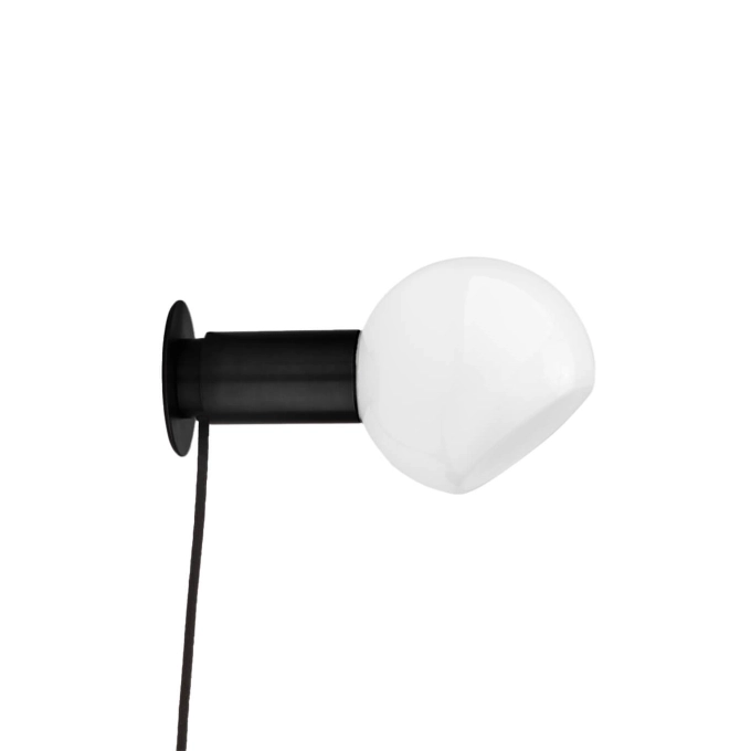 Applique DONYA avec prise Acier inoxydable Noir ANOUR