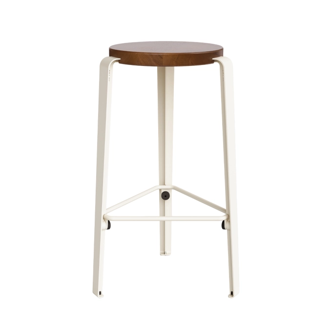 Tabouret haut MI LOU Chêne Teinté/Blanc Crème TIPTOE