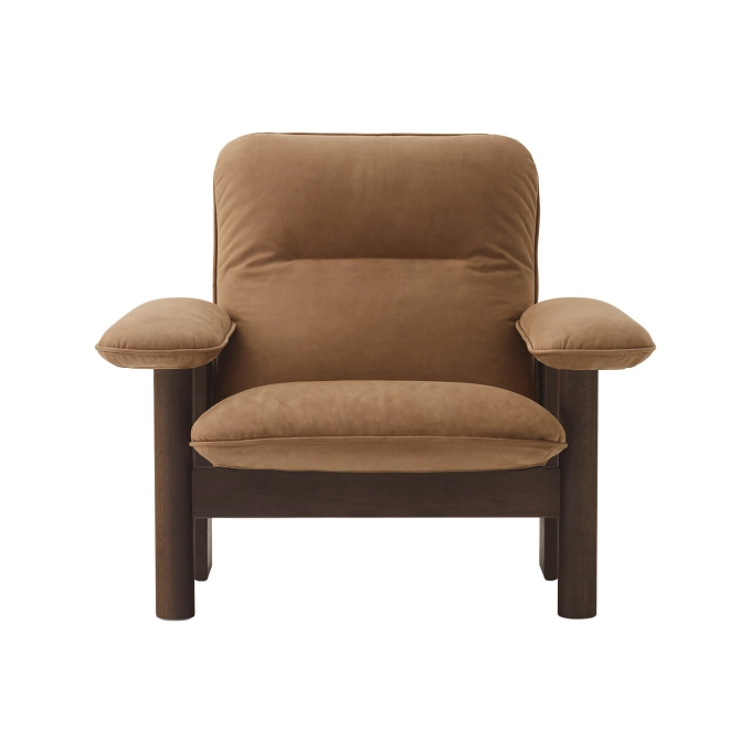Easy chair BRASILIA High Back Walnut/ Dunes Camel 21004 AUDO COPENHAGEN
