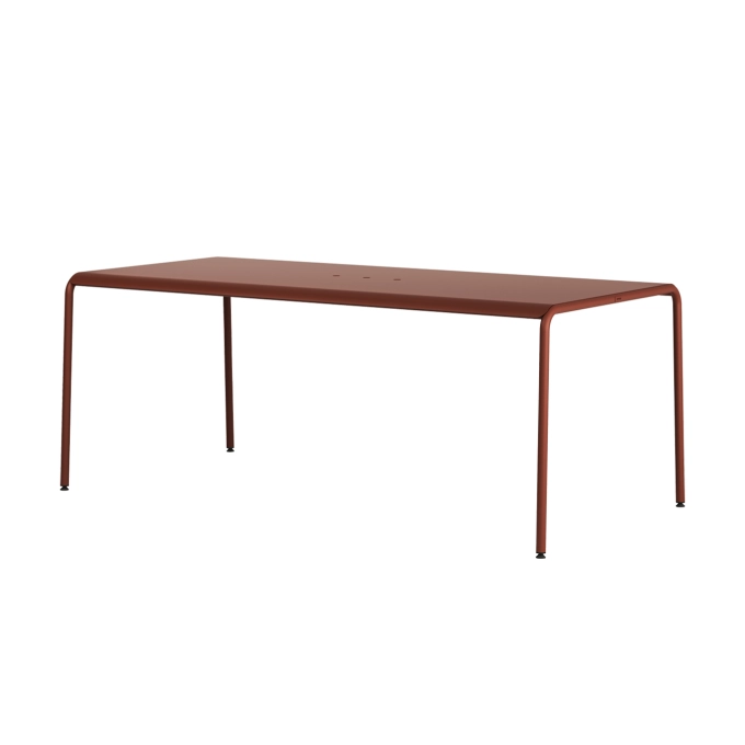 Table extérieure PANORAMA Rouge Brique L 190 TIPTOE