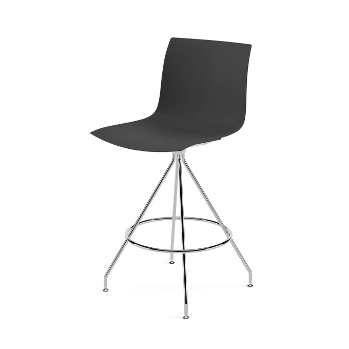 Bar Stool CATIFA RE 46 swivel base H 65 Black ARPER