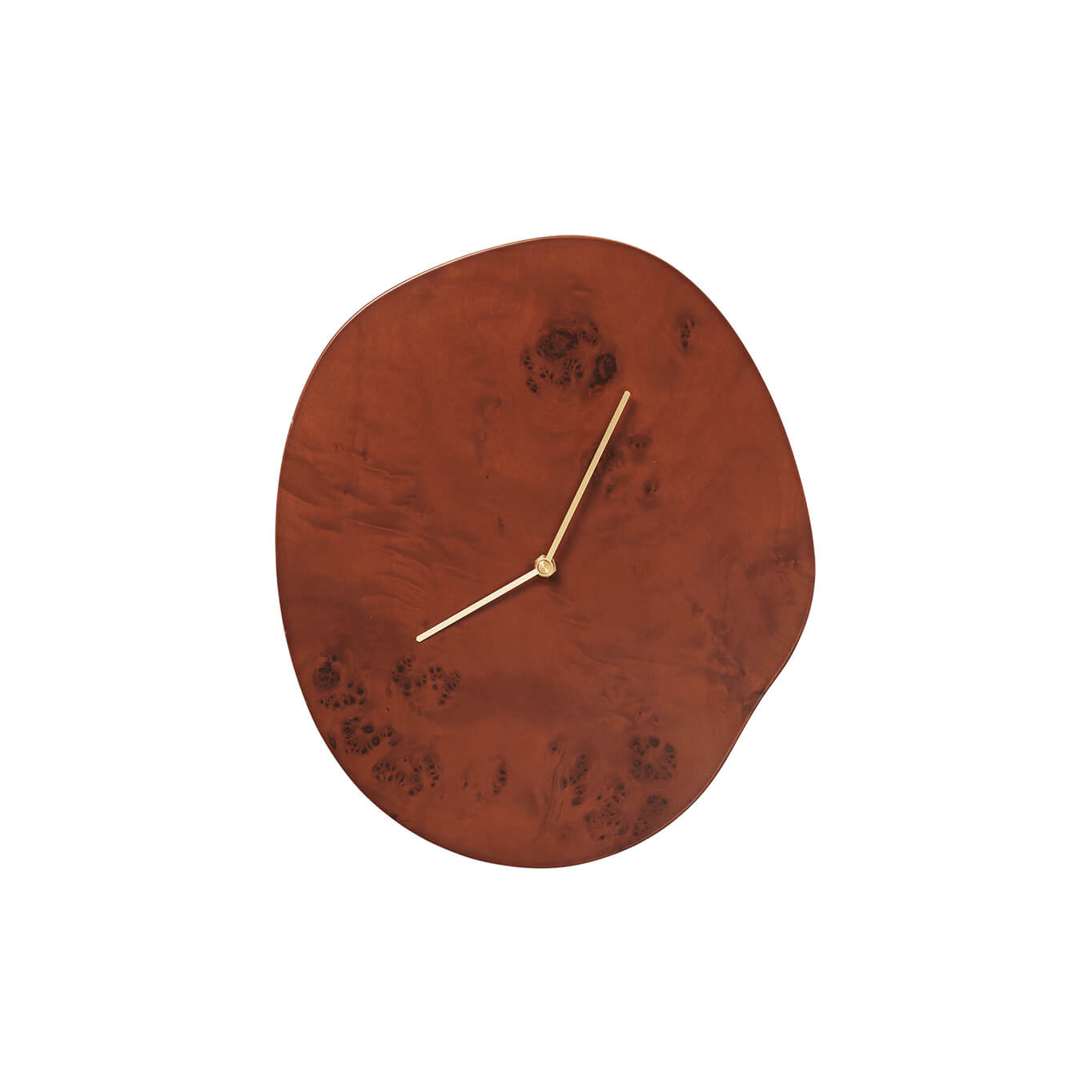 Clock MELT Dark Stained Burl FERM LIVING