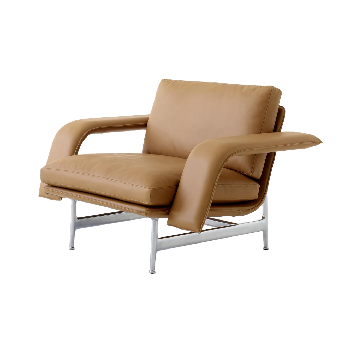 Easy chair MEANTIME AV29 Cognac Leather AND TRADITION