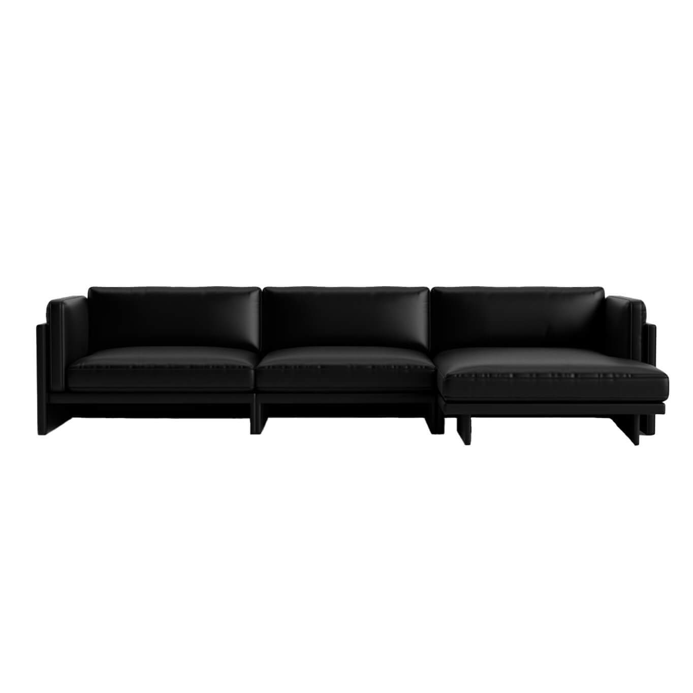 Sofa SOFTY 4 Seater Chaise Longue Black NORMANN COPENHAGEN