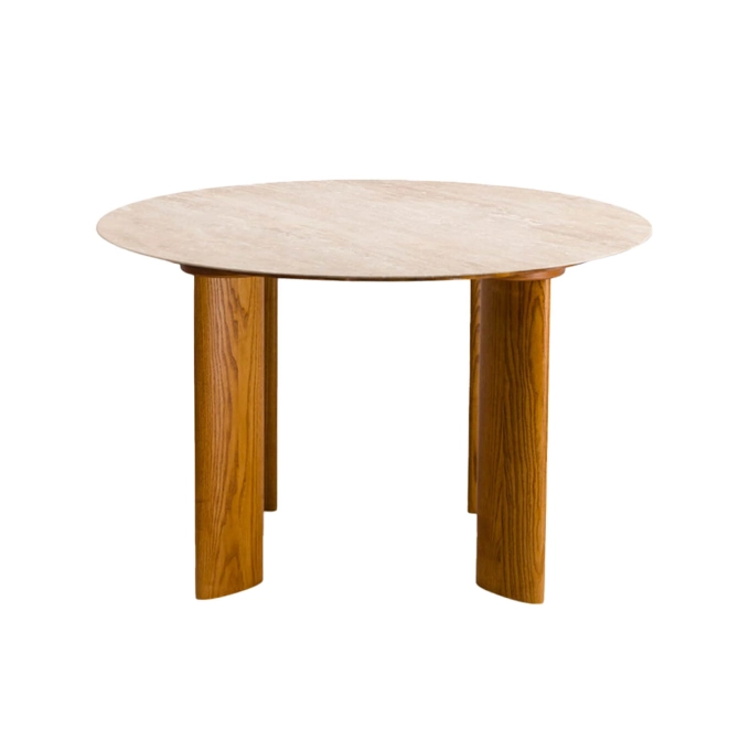 Table CARLOTTA ALTA 4 places Travertin THE SOCIALITE FAMILY
