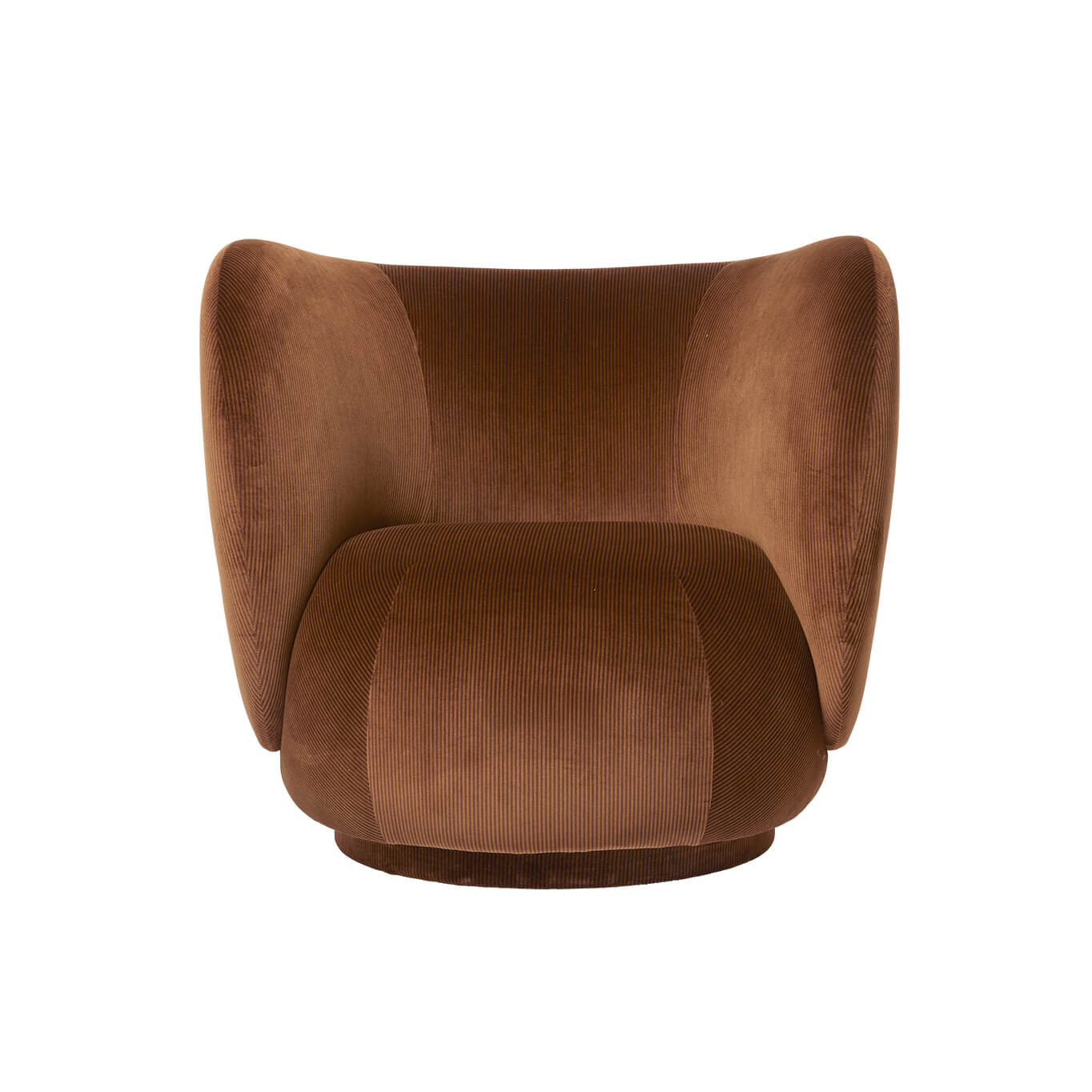 Easy chair RICO Fixed Devoré Velvet Rust FERM LIVING