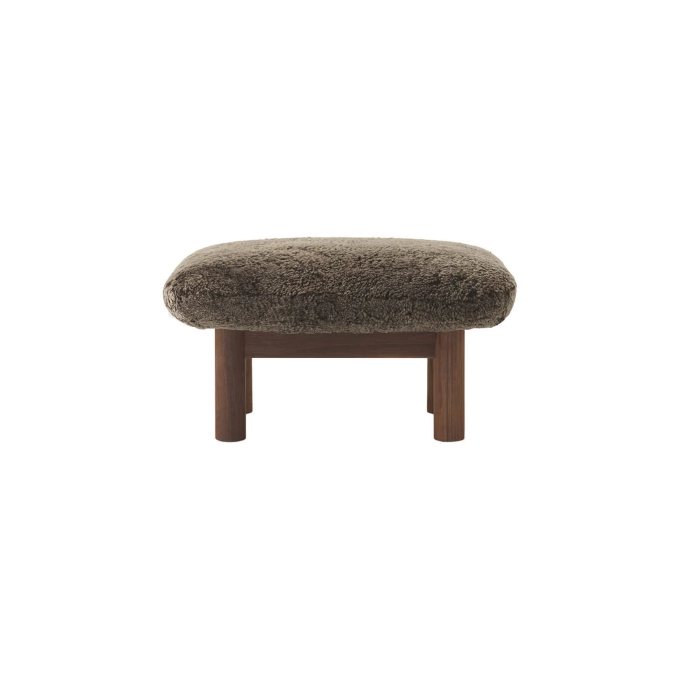 Pouffe BRASILIA Walnut/ Sheepskin Root AUDO COPENHAGEN