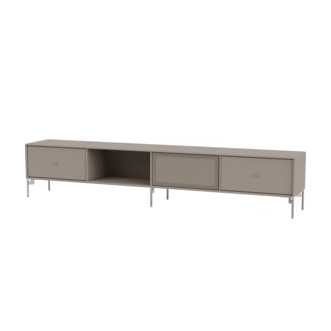 Meuble TV OCTAVE VII pieds chrome Truffe MONTANA