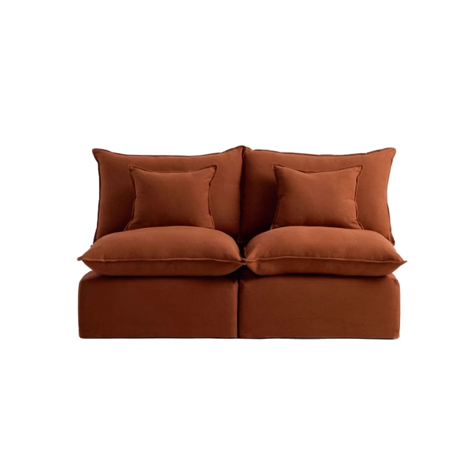 ANARELA modulable 2 places Lin Terracotta KAVE HOME