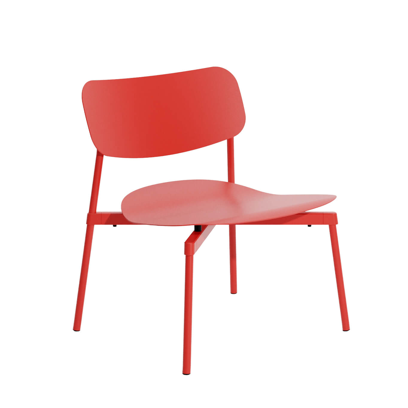 Fauteuil FROMME Aluminium Rouge Petite Friture