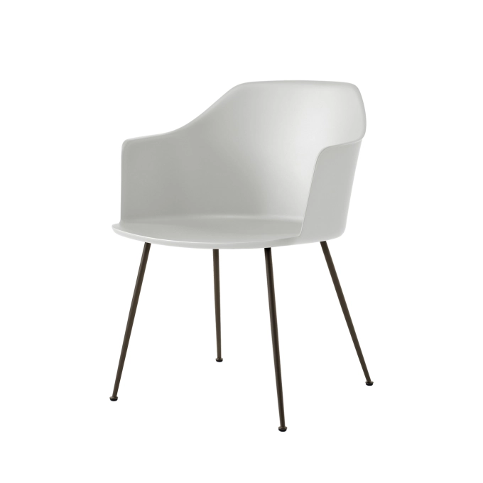 Chaise RELY HW33 Blanc Huître/Bronze AND TRADITION