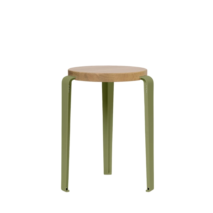 Tabouret LOU Chêne/Vert Kaki TIPTOE
