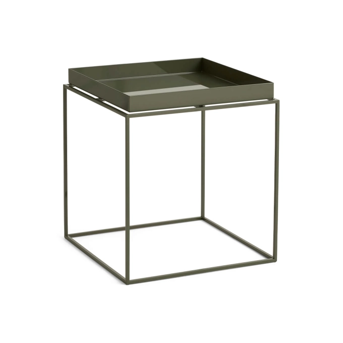 Table basse TRAY 40 x 40 Vert Olive HAY