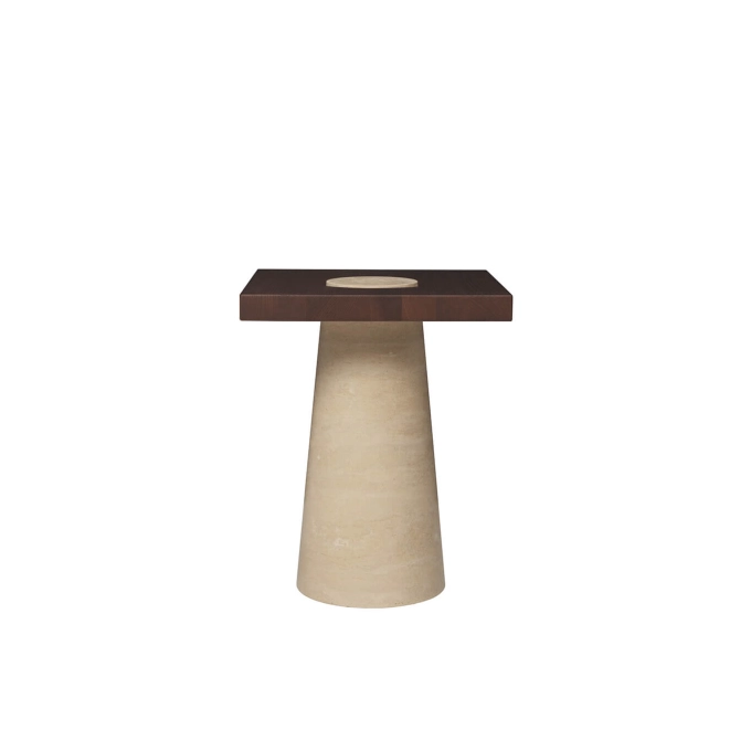 Side Table GROVA W 40 Travertine FERM LIVING