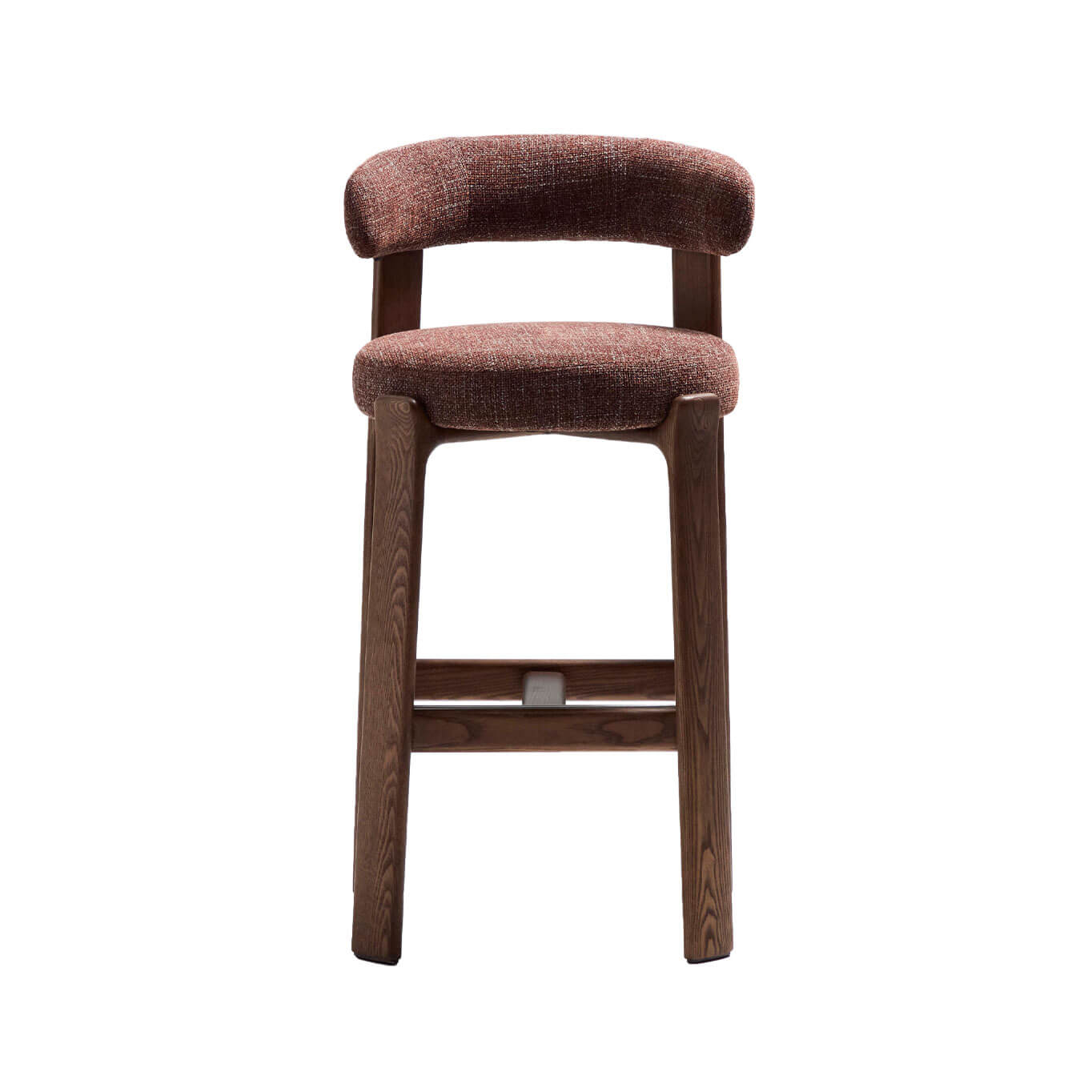 GRANITE H 75 avec dossier Tissu Chenille marron / Frêne finition Noyer KAVE HOME
