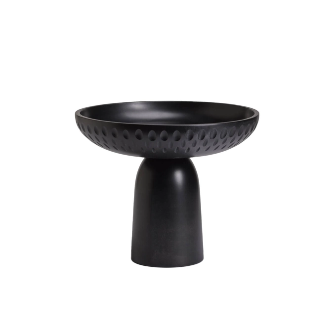 Table Centrepiece NERA bowl large rain drops Maple black ZANAT