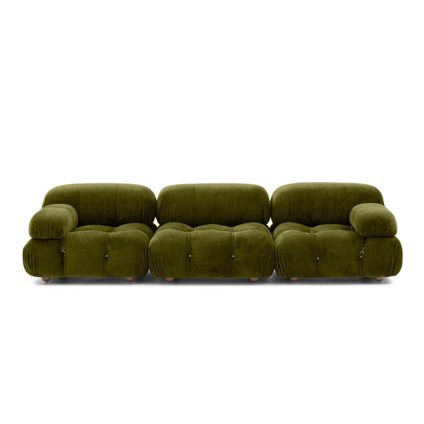 CAMALEONDA Linéaire 3 places Chenille Enia Vert Olive