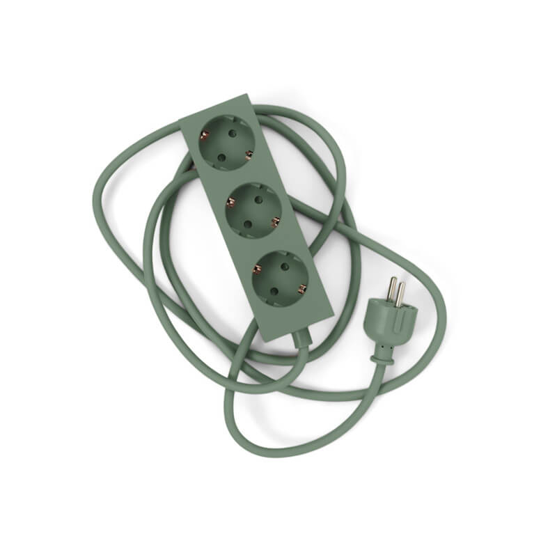 Multiprise POWER 2 m Vert mousse PEDESTAL