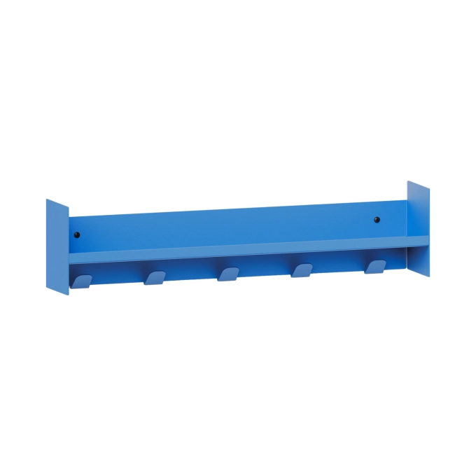 Shelving PLI Azur Blue edged with coat racks L 60 TIPTOE