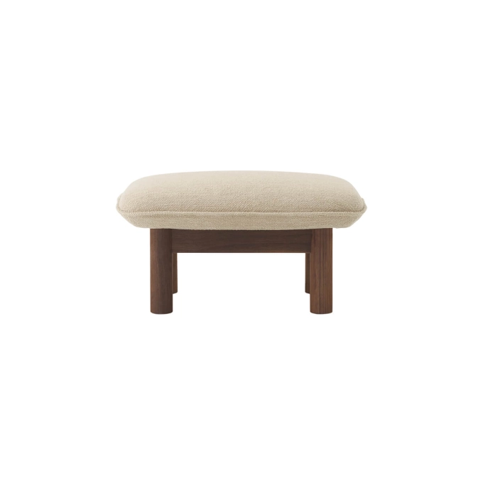 Pouffe BRASILIA Walnut/ Audo Bouclé 02 AUDO COPENHAGEN