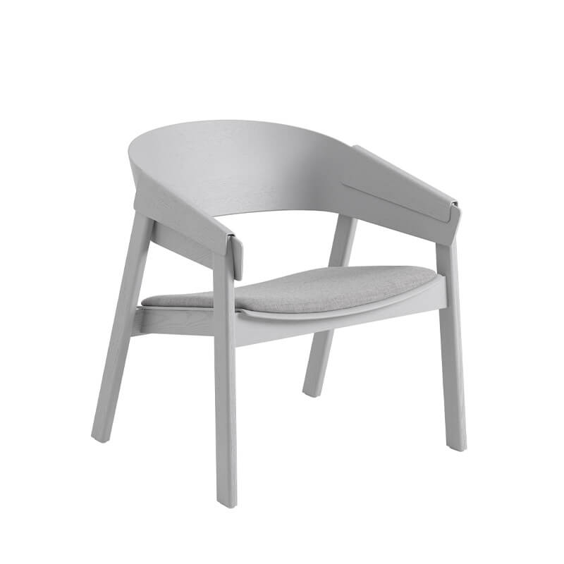 Fauteuil COVER LOUNGE assise tissu Gris 123 MUUTO