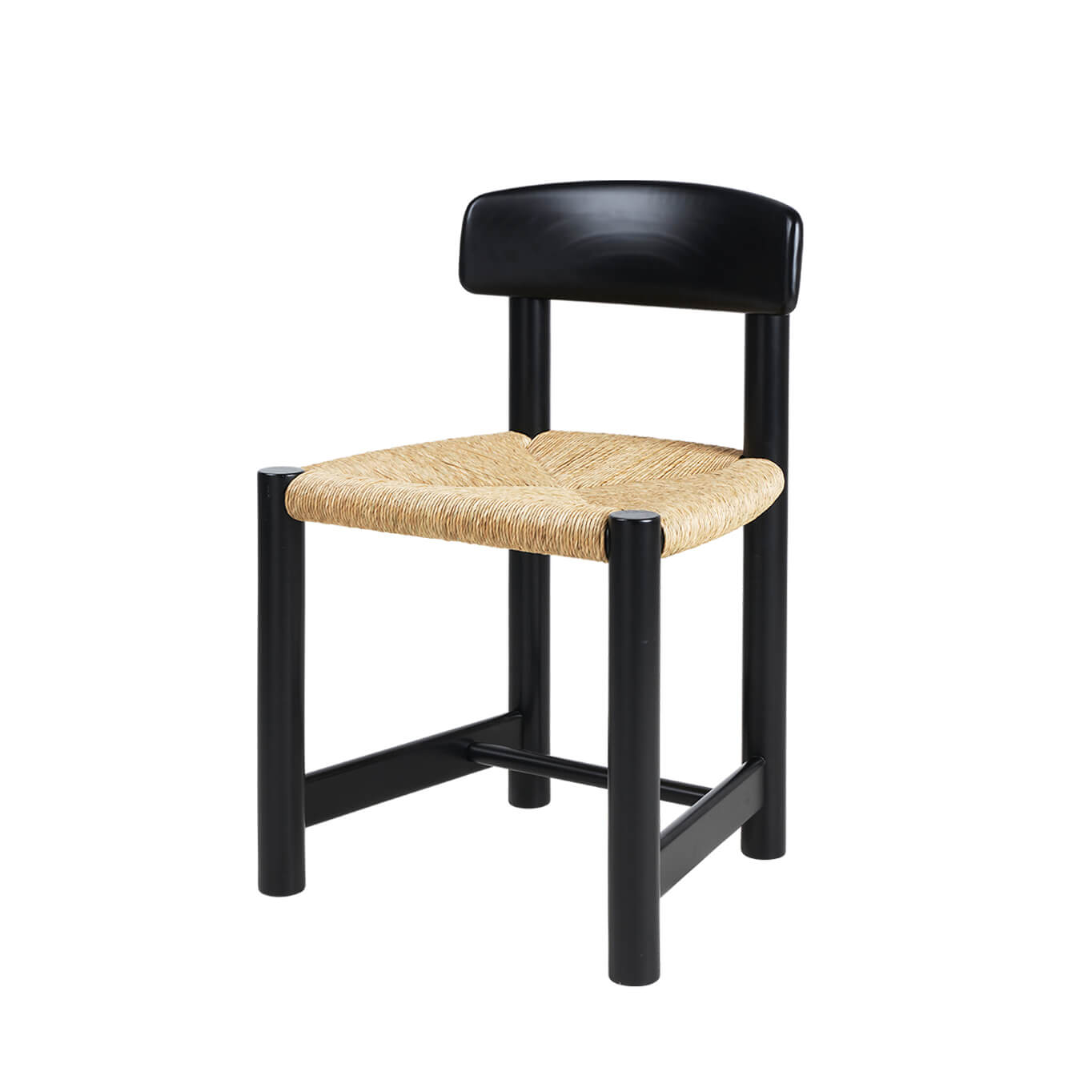 Chaise DAUMILLER Pin noir assise tressée GUBI