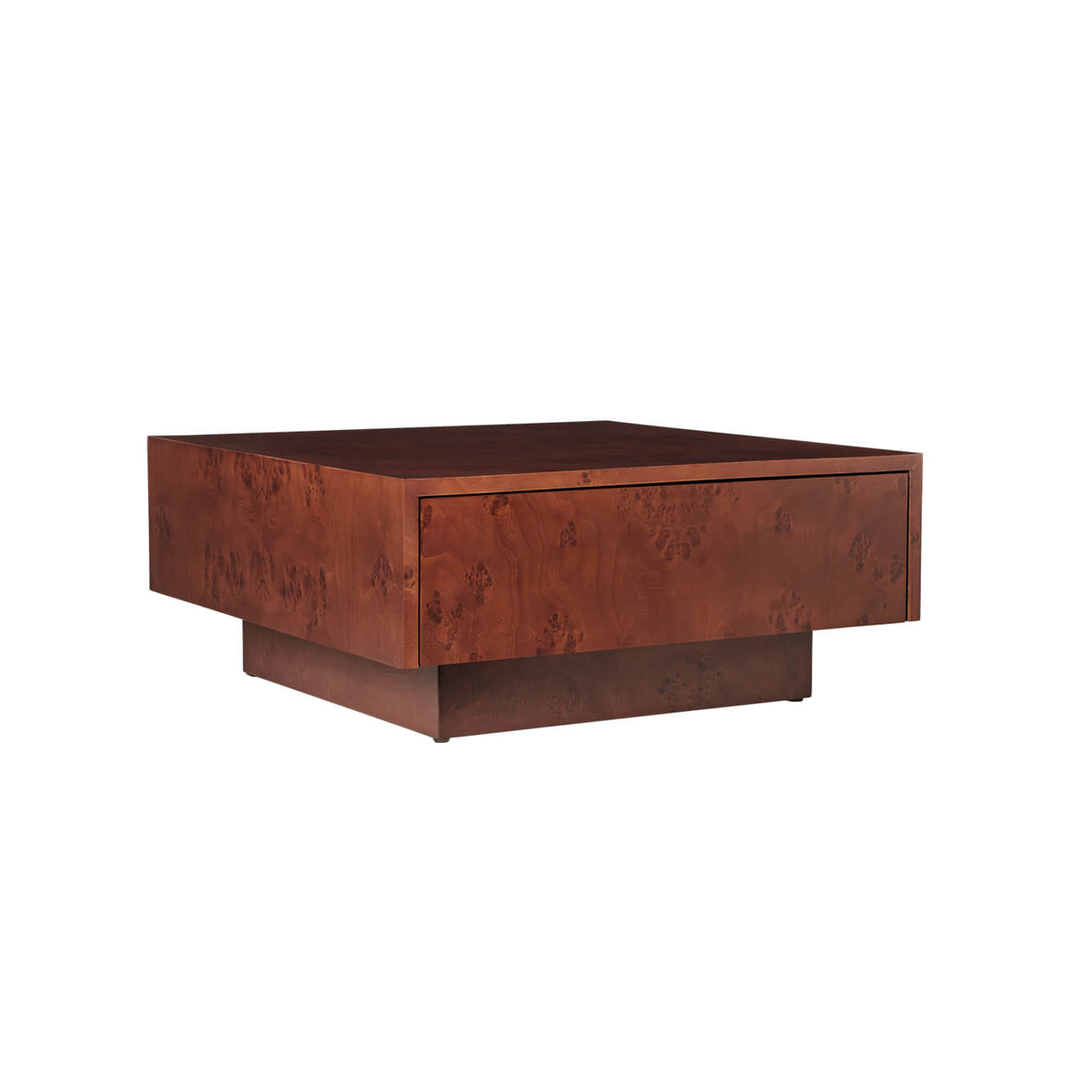 Coffee Table BURL STORAGE Dark Stained FERM LIVING