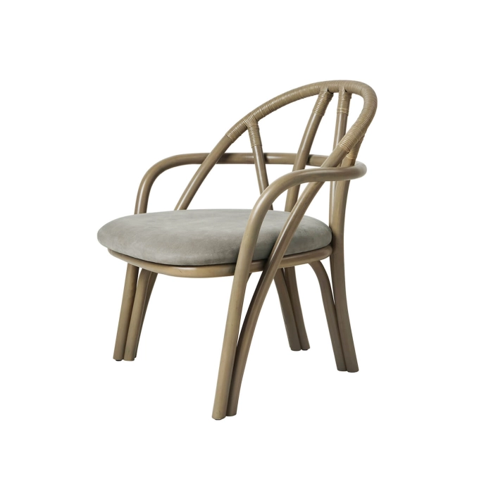 Fauteuil BISTRA Rotin olive / Fustagno 003 GUBI