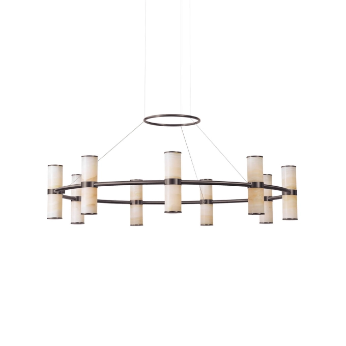 Pendant Light PARS CHANDELIER Browned Brass ANOUR