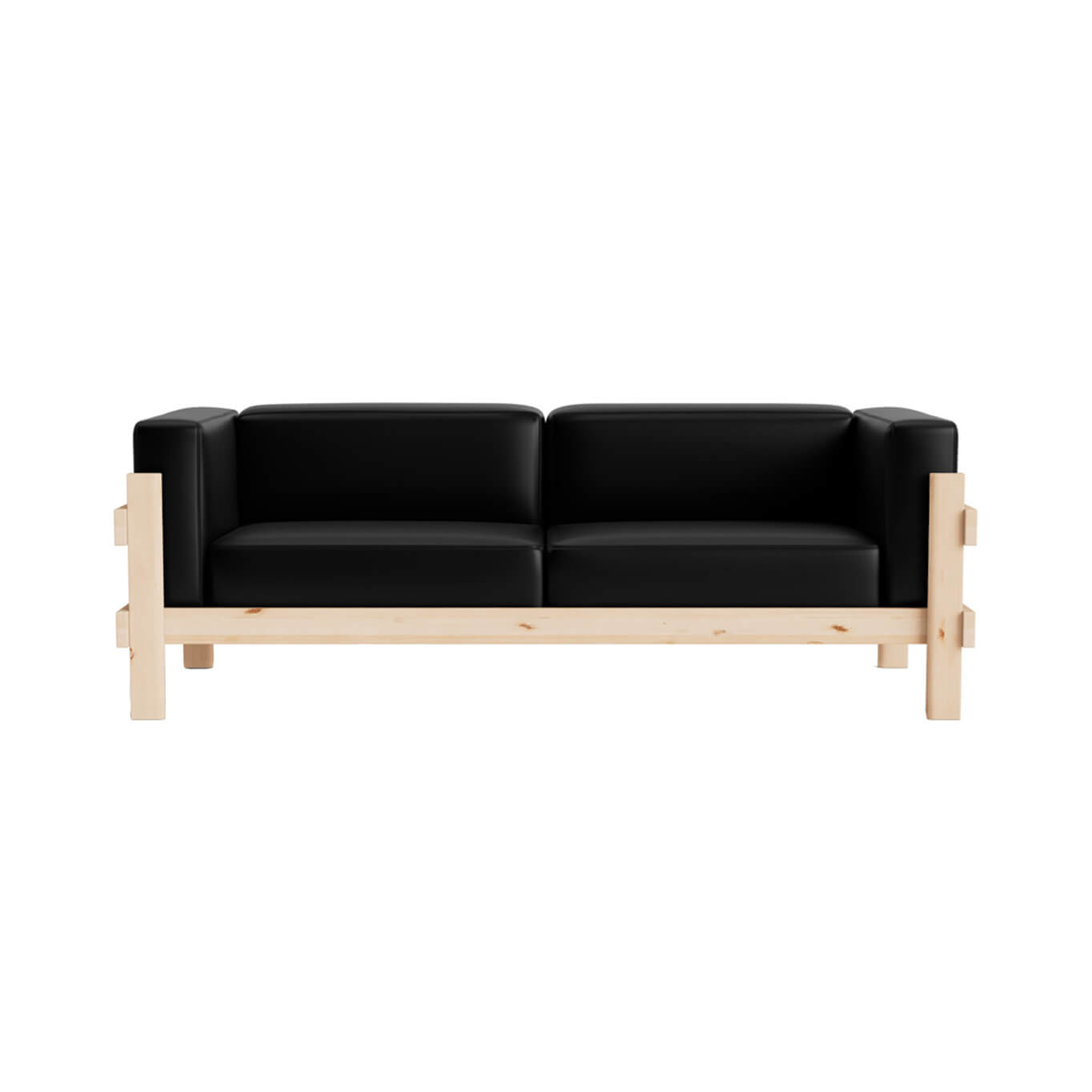Canapé KUBE Pin/ Cuir Ultra Noir NORMANN COPENHAGEN