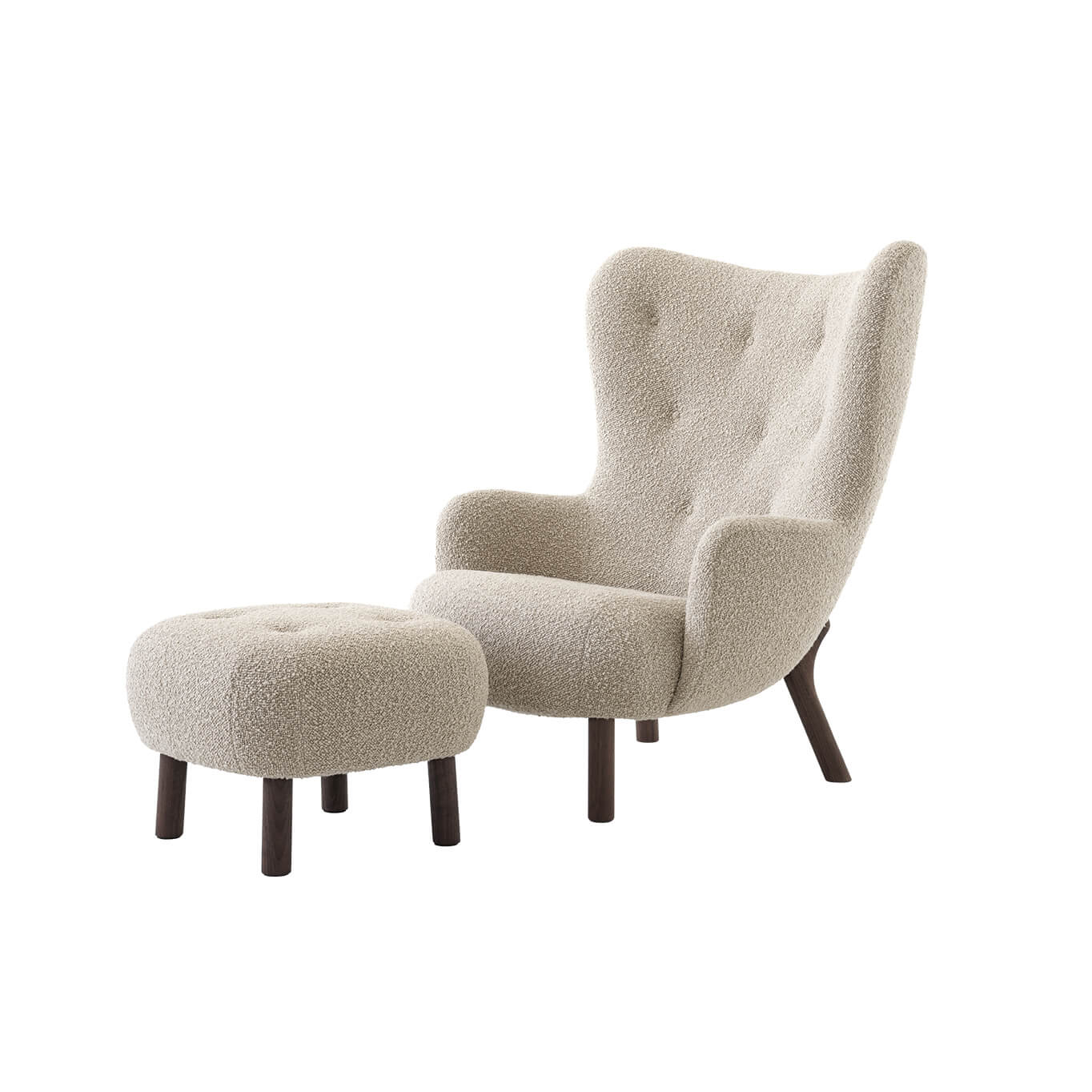 Easy chair PETRA VB3 & ATD1 Pouffe Karakorum 003 AND TRADITION