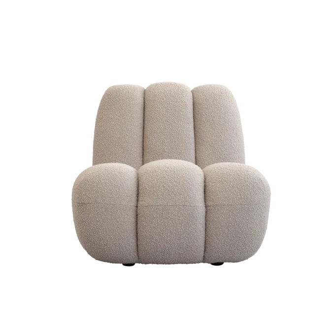 Easy chair TOE CHAIR Smoked sand bouclé 101 COPENHAGEN