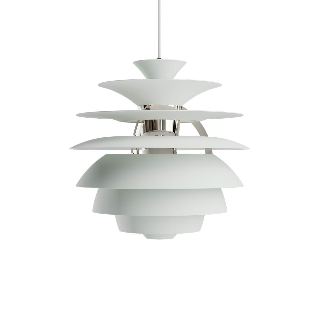 Pendant Light PH SNOWBALL Dusty green/ chrome LOUIS POULSEN