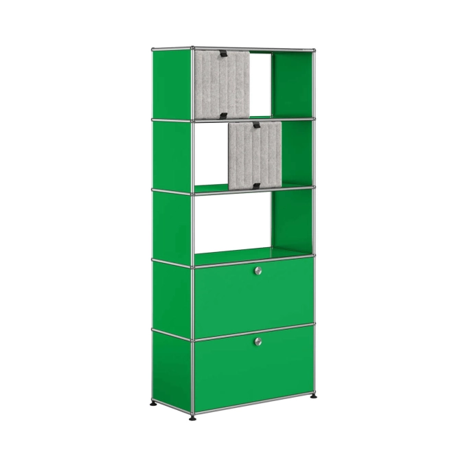 Storage Unit USM HALLER M69 Green USM/Soft Panel Grey USM HALLER