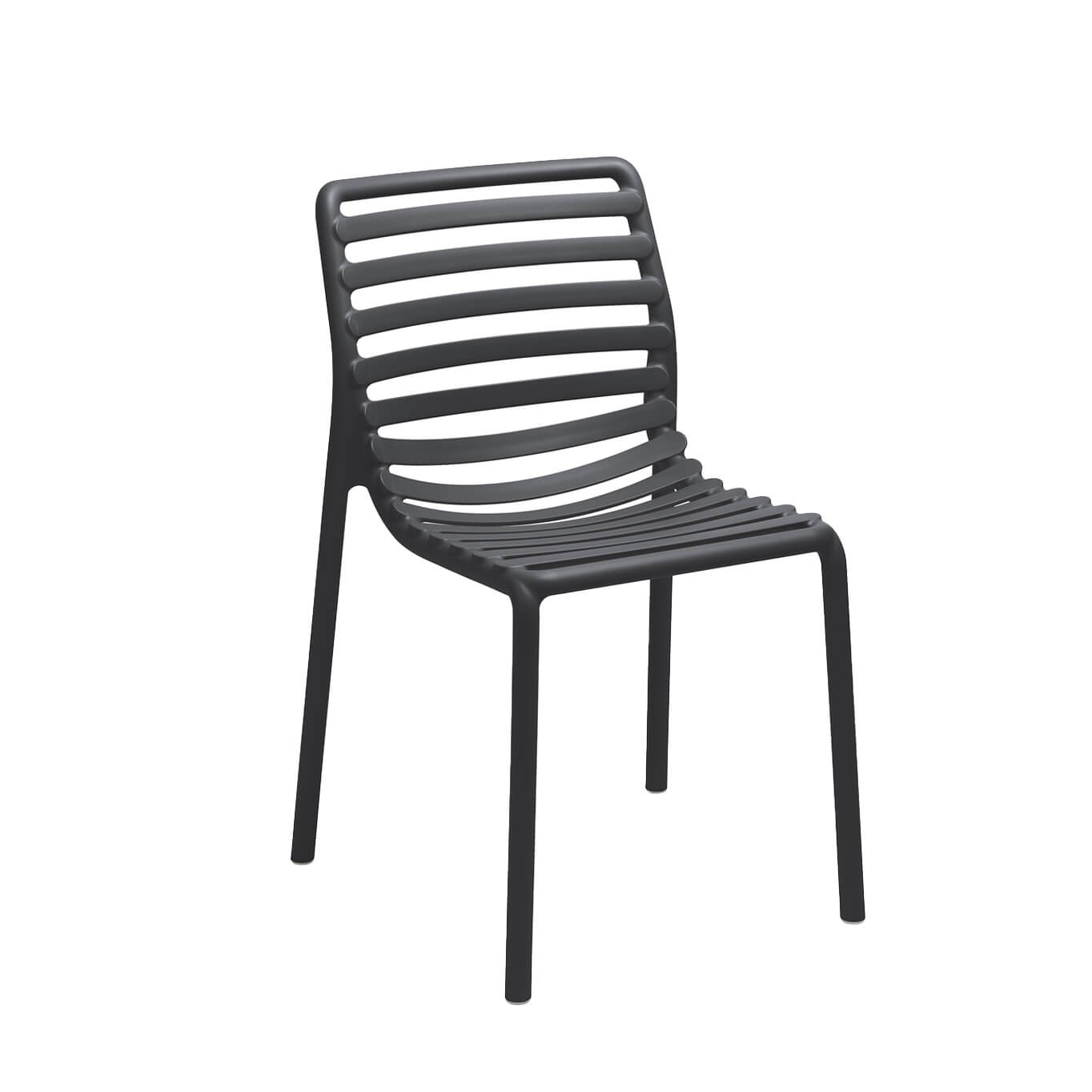 Outdoor Chair and Small Lounge Chair DOGA BISTROT Anthracite NARDI