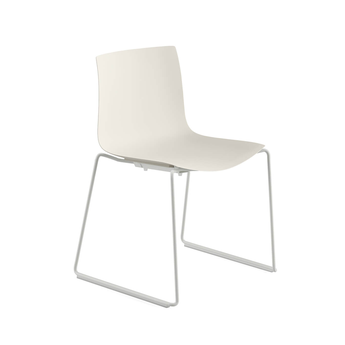 Dining Chair CATIFA RE 46 Sled Base Ivory ARPER