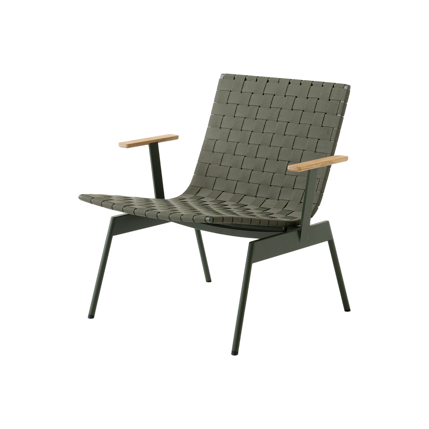 Fauteuil extérieur VILLE AV45 avec accoudoirs Vert Bronze AND TRADITION