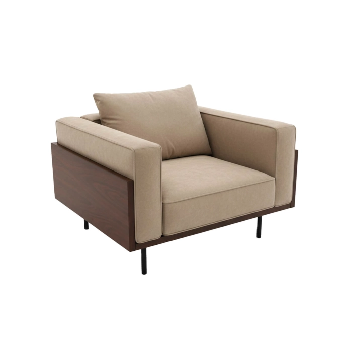 Fauteuil BRASILIA  Palissandre Marron Foncé MINOTTI