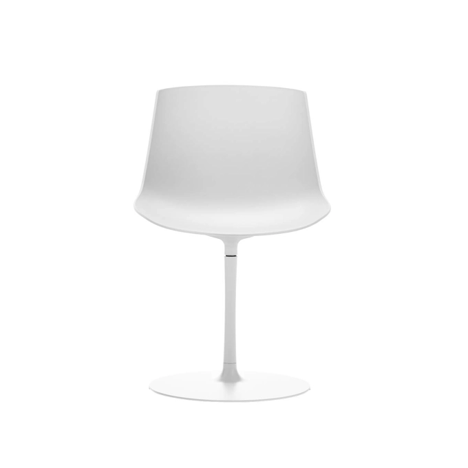 Chaise FLOW Pied Central Blanc MDF ITALIA