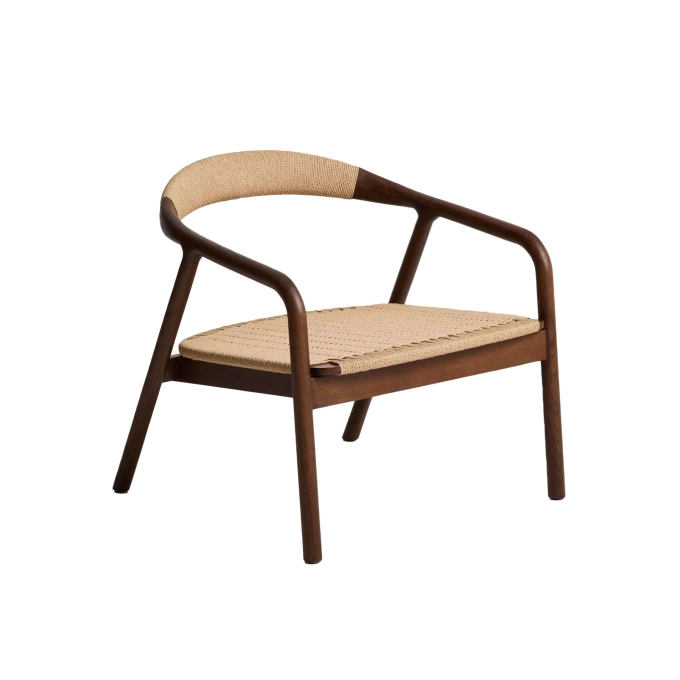 DERILE Chêne finition Noyer / Corde Beige KAVE HOME