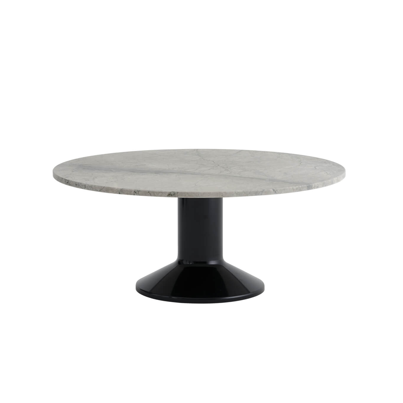 Coffee Table MIDST Ø 90 Grey marble/black MUUTO