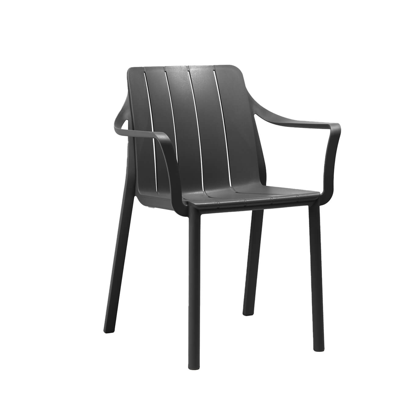 Outdoor Chair and Small Lounge Chair TIBERINA with armrests Anthracite NARDI