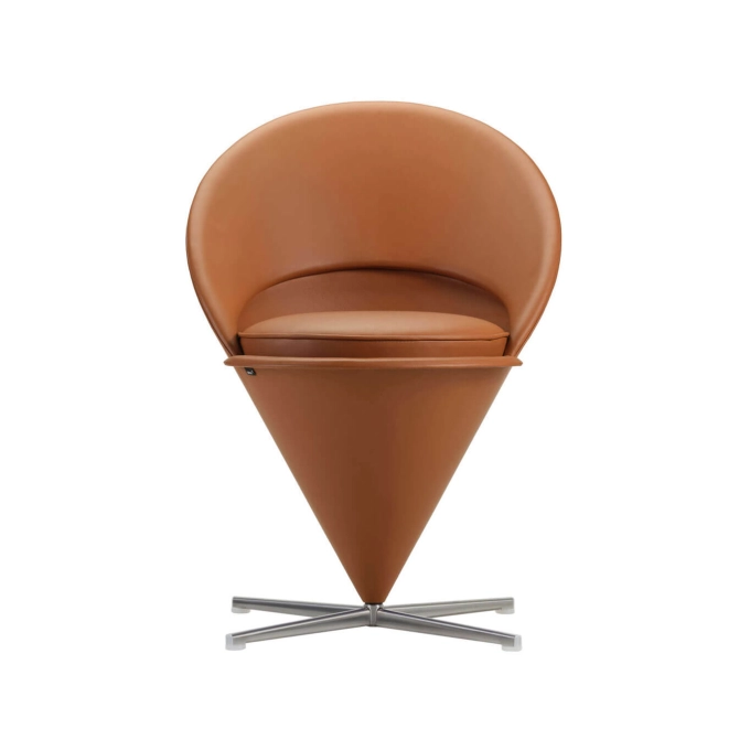CONE CHAIR Cuir Premium Cognac VITRA