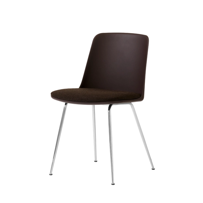 Dining Chair RELY HW7 Burnt Umber/Saxion 0397 AND TRADITION