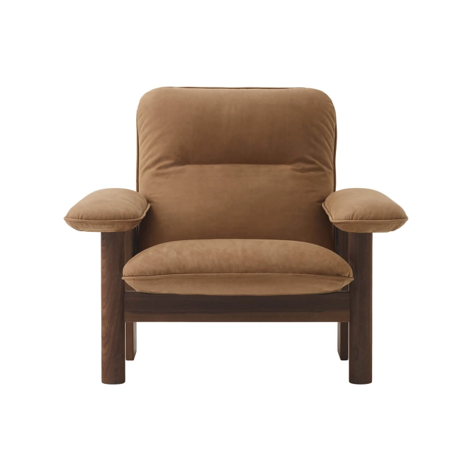 Easy chair BRASILIA High Back Dark Oak/ Dunes Camel 21004 AUDO COPENHAGEN