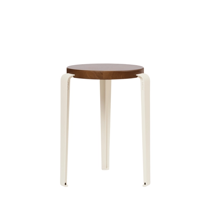 Tabouret LOU Chêne Teinté/Blanc Crème TIPTOE