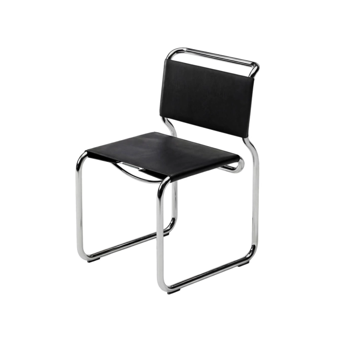 Dining Chair CH66 Black Leather KARAKTER X CASSINA