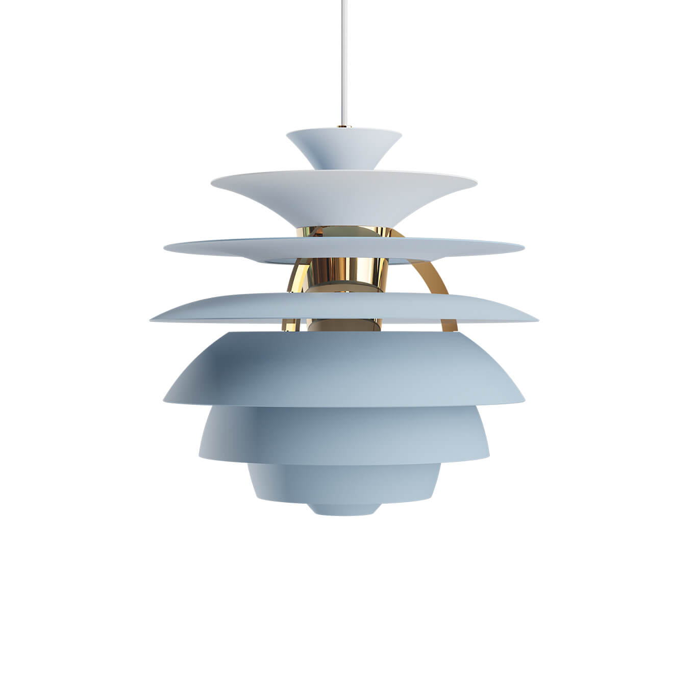 Suspension PH SNOWBALL Bleu cendré/ laiton LOUIS POULSEN
