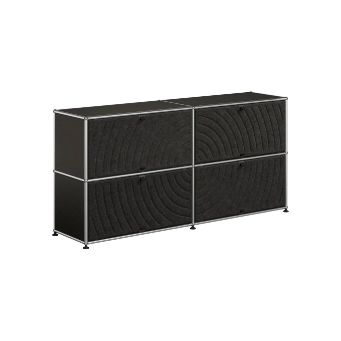 Storage Unit USM HALLER M68 Graphite Black/Soft Panel Dark Grey USM HALLER