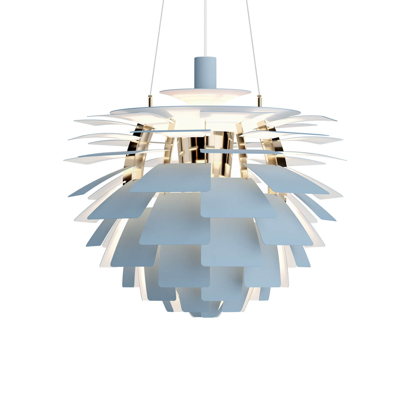 Suspension PH Artichoke Ø60 cm Bleu cendré / Laiton
